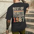 Best Of 1987 オールド・カセット 39歳の誕生日 レトロ メンズTシャツ バックプリント 彼への贈り物