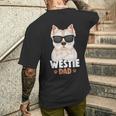 Cane Del Papà Di West Highland Terrier T-shirt da uomo con stampa posteriore Regalos para él