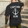 Captain Kai ファニーバースデー 名前入りボートギフト カスタマイズ可 メンズTシャツ バックプリント 彼への贈り物