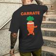 Carrate 空手キャロット かわいい＆面白いトレーニングダジャレ先生 メンズTシャツ バックプリント 彼への贈り物