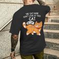 The Cat Game Don't Look At This Cat You Lost Kitten メンズTシャツ バックプリント 彼への贈り物