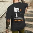 Checkmate Pawn Defeat King In Basketball チェスtシャツ メンズTシャツ バックプリント 彼への贈り物