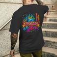 Chicago Rainbow City Retro Tattoo Aesthetic Men's Back Print T-Shirt Gifts for Him