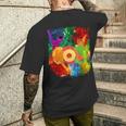 Color Mashup Wild Celebrations Happy Holi メンズTシャツ バックプリント 彼への贈り物