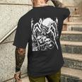 Crust Punkpinne Horror Creepy Edgy Goth Grunge Weirdcore T-Shirt mit Rückendruck Geschenke für Ihn