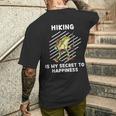 Cute Frog Hiking Is Myecret To Happiness カエル メンズTシャツ バックプリント 彼への贈り物