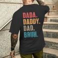 Dada Daddy Dad Bruh Retro Festa Del Papàintage Parent T-shirt da uomo con stampa posteriore Regalos para él
