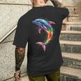Delphin Taucher Delphine Ozeanüße Delfine Delfin T-Shirt mit Rückendruck Geschenke für Ihn