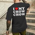 Dog I Love My Chow Chow Chow メンズTシャツ バックプリント 彼への贈り物