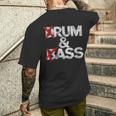 Drum And Bass Rum & Assintage メンズTシャツ バックプリント 彼への贈り物