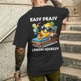 Easy Peasy レモンスクイーズ 長袖tシャツ メンズTシャツ バックプリント 彼への贈り物