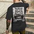 Cats Picture I Hate Peopleaying メンズTシャツ バックプリント 彼への贈り物