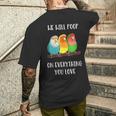 Cute Lovebirds Will Poop On All You Love メンズTシャツ バックプリント 彼への贈り物