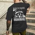 Raccoon Become Ungovernable Raccoon メンズTシャツ バックプリント 彼への贈り物