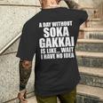 oka Gakkai For Practitioners Ofoka Gakkai メンズTシャツ バックプリント 彼への贈り物