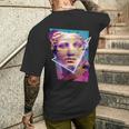 Glitchedenustatueaporwave メンズTシャツ バックプリント 彼への贈り物