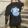 Go Developer Golang Music Goper メンズTシャツ バックプリント 彼への贈り物