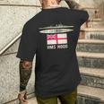 Hms Hood イギリス戦艦図 海軍旗 メンズTシャツ バックプリント 彼への贈り物