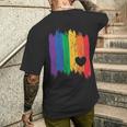 Homme Drapeau Arc-En-Ciel Couleursur La Poitrine Motif Déclaration T-shirt imprimé au dos Cadeaux pour lui