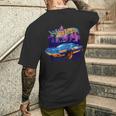 Hot Wheels Nachtstadt Im Retro-Look T-Shirt mit Rückendruck Geschenke für Ihn