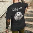 Hug Me ジャンガリアンハムスター アートデザイン 可愛い おしゃれ 動物 齧歯類 メンズTシャツ バックプリント 彼への贈り物