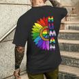 Human LGBTQ Gay Homosexual Queer Sunflower Bisexual Tank Top Men's Back Print T-Shirt Gifts for Him