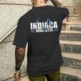 Indiaca First Work Later Handhuttlecock Peteca Indiaca メンズTシャツ バックプリント 彼への贈り物