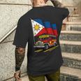 Jeepney フィリピン国旗 誇り高きフィリピンのお土産 メンズTシャツ バックプリント 彼への贈り物