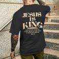 Jesus Is King Bibleerse John 14 メンズTシャツ バックプリント 彼への贈り物