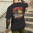 Jiu Jitsu Taco Retro Vintage Tap Outs Then Tacos Men's Back Print T-Shirt Gifts for Him