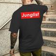 Junglist Movement Drum And Bass Music For Junglist メンズTシャツ バックプリント 彼への贈り物