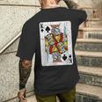 King Ofpades トランプデッキ ヴィンテージレトロスタイル メンズTシャツ バックプリント 彼への贈り物