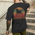 Labrador Papà Labbi Retriever Cane Razza Proprietario T-shirt da uomo con stampa posteriore Regalos para él