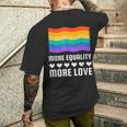 Lgbt More Equality More Lovetシャツ Lgbtq ゲイ レズビアン Lgbt メンズTシャツ バックプリント 彼への贈り物