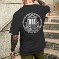 Library Of Alexandria Ancient Book Lover Librarian Books Men's Back Print T-Shirt Gifts for Him