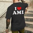 I Love Ami 私は愛する Ami メンズTシャツ バックプリント 彼への贈り物
