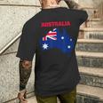 I Love Australia Enjoy Wear Australia Flag Graphic Cool メンズTシャツ バックプリント 彼への贈り物
