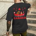 I Love Canada Cool Canada Bear & Chipmunk Cartoon Graphic メンズTシャツ バックプリント 彼への贈り物