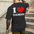 I Love Damon I Heart Damon 面白い名前 Damon メンズTシャツ バックプリント 彼への贈り物