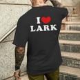I Love Lark 私は愛する Lark メンズTシャツ バックプリント 彼への贈り物