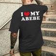 I Love My Abebe アイ・ラブ・マイ・アベベ 長袖tシャツ メンズTシャツ バックプリント 彼への贈り物