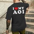 I Love My Aoi 私のあおいが大好き、私のあおいが好き メンズTシャツ バックプリント 彼への贈り物