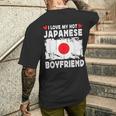 I Love My Hot Japanese Boyfriend Couple Japan Flag メンズTシャツ バックプリント 彼への贈り物