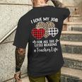 I Love My Job For All The Little Reasons バレンタインハート メンズTシャツ バックプリント 彼への贈り物