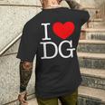 I Love ハート Dg メンズTシャツ バックプリント 彼への贈り物