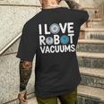 I Love ロボット掃除機 ロボット・フーバー ロボット・フーバー メンズTシャツ バックプリント 彼への贈り物