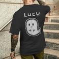 Lucyのおばけちゃん メンズTシャツ バックプリント 彼への贈り物