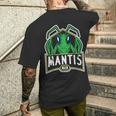 Mantis Man マンティス カマキリ 昆虫 昆虫学 男性 メンズTシャツ バックプリント 彼への贈り物