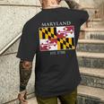 Maryland Flag 7Th Ustate 1788 Maryland Native メンズTシャツ バックプリント 彼への贈り物