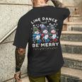 Be Merrynowman Line Dance クリスマス 面白い ホリデーダンス メンズTシャツ バックプリント 彼への贈り物